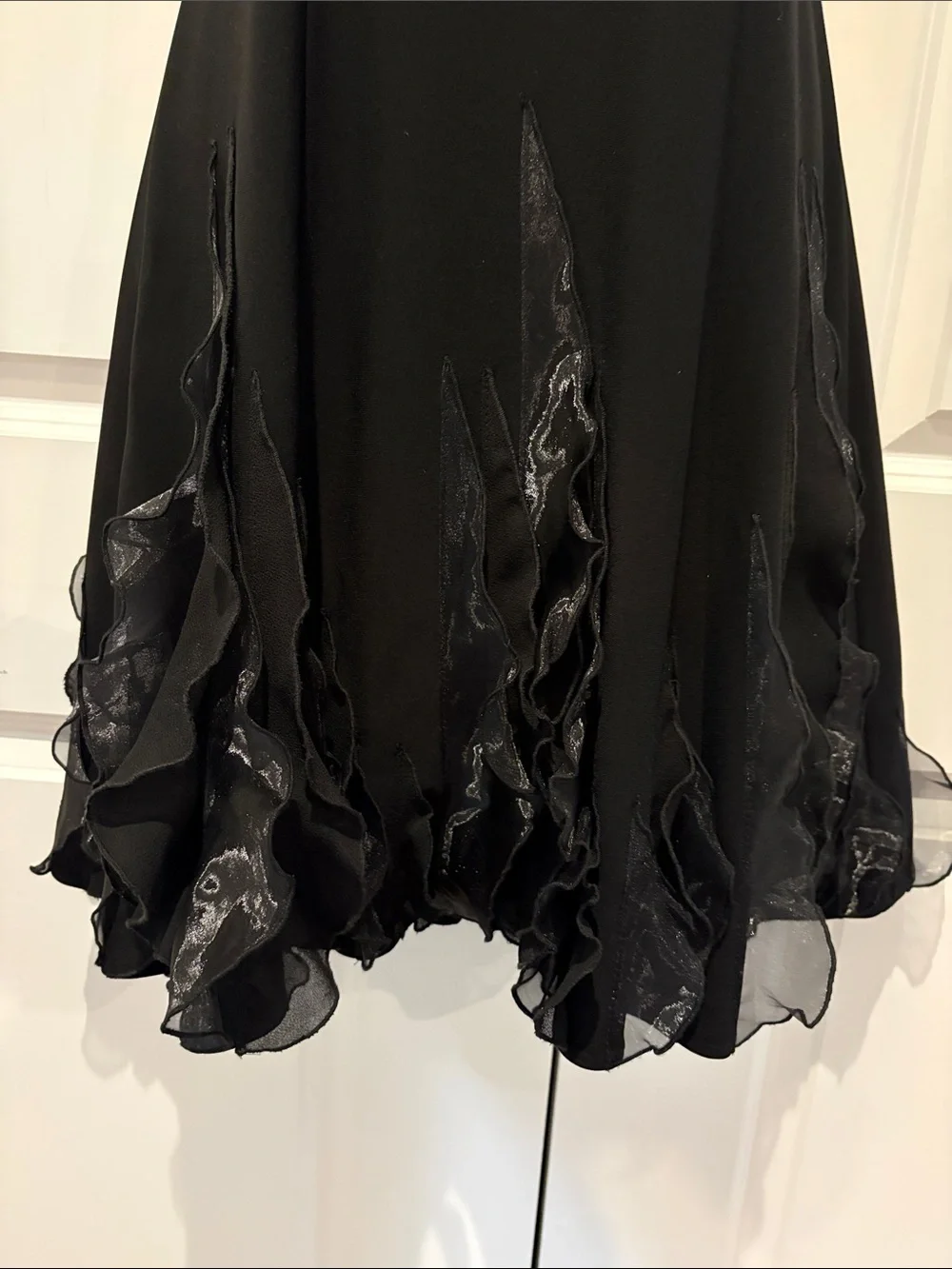 Joseph Ribkoff Black Sleeveless Ruffled Hem Mini Dress - Picture 2 of 4